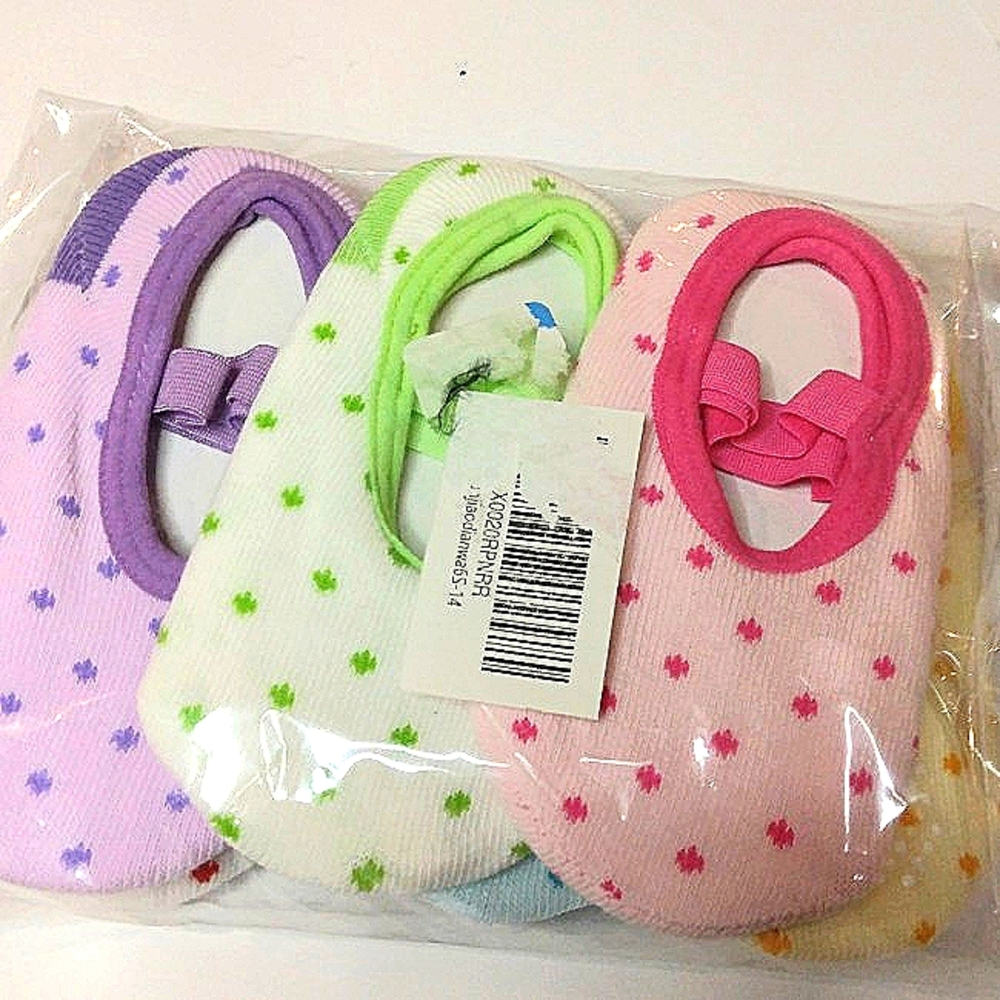 NWT CUNINA 6 PR. BABY TODDLER ANTI SLIP FOOTIES SOCKS 8 - 36M